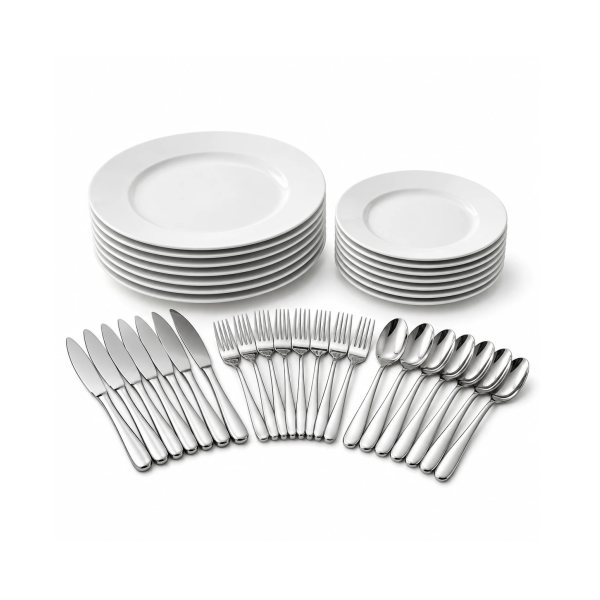 Pack assiettes & couverts Bassari — 8 personnes — location The Private